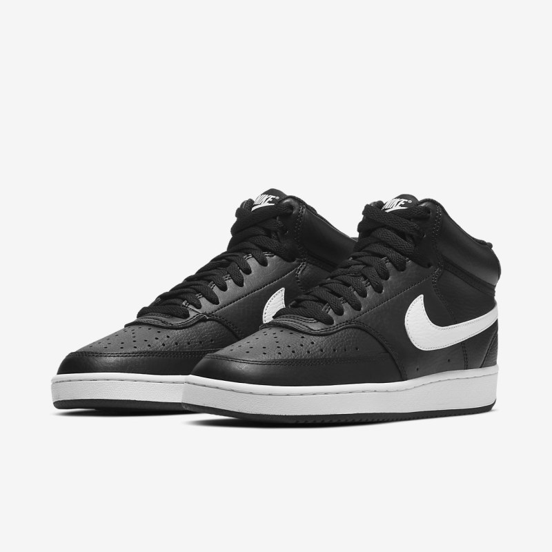 Nike コート Vision ミッドカット レディース スニーカー 黒 | QD1218-849