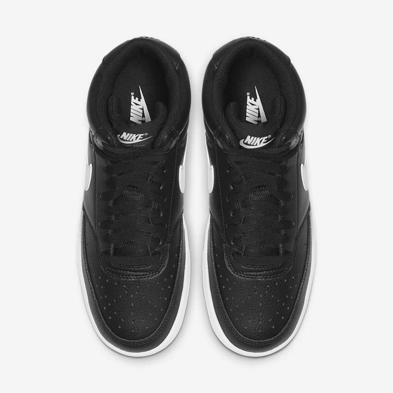 Nike コート Vision ミッドカット レディース スニーカー 黒 | QD1218-849
