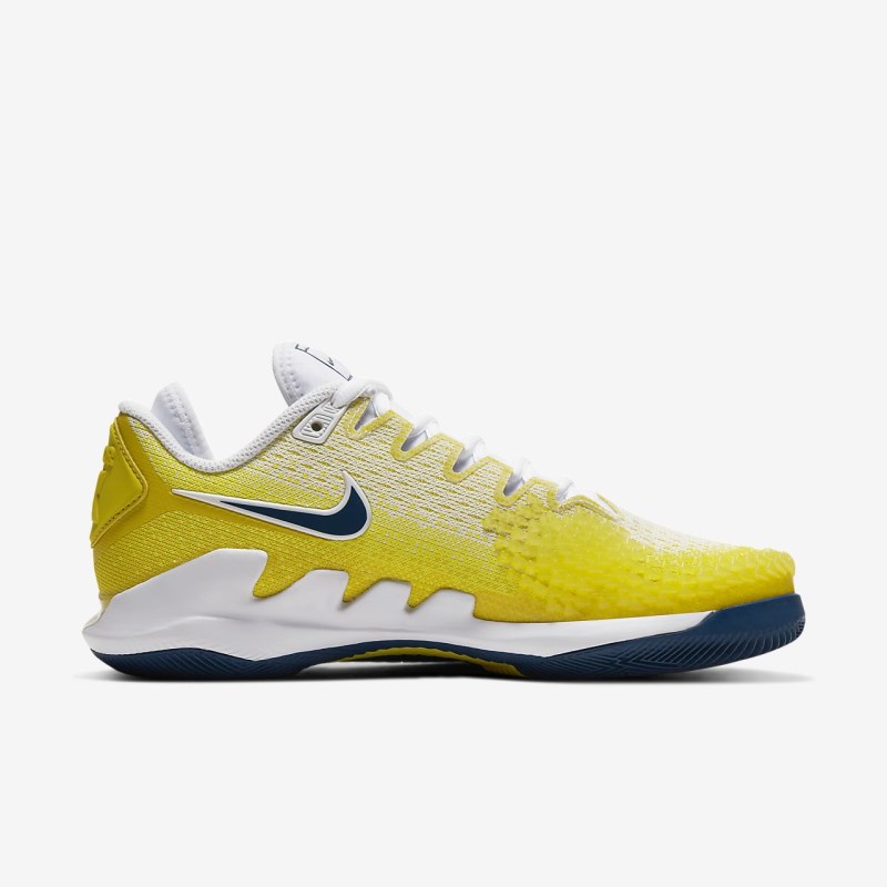 Nike コート エア ズーム Vapor X ニット レディース テニスシューズ 黄色 | ZL9198-832