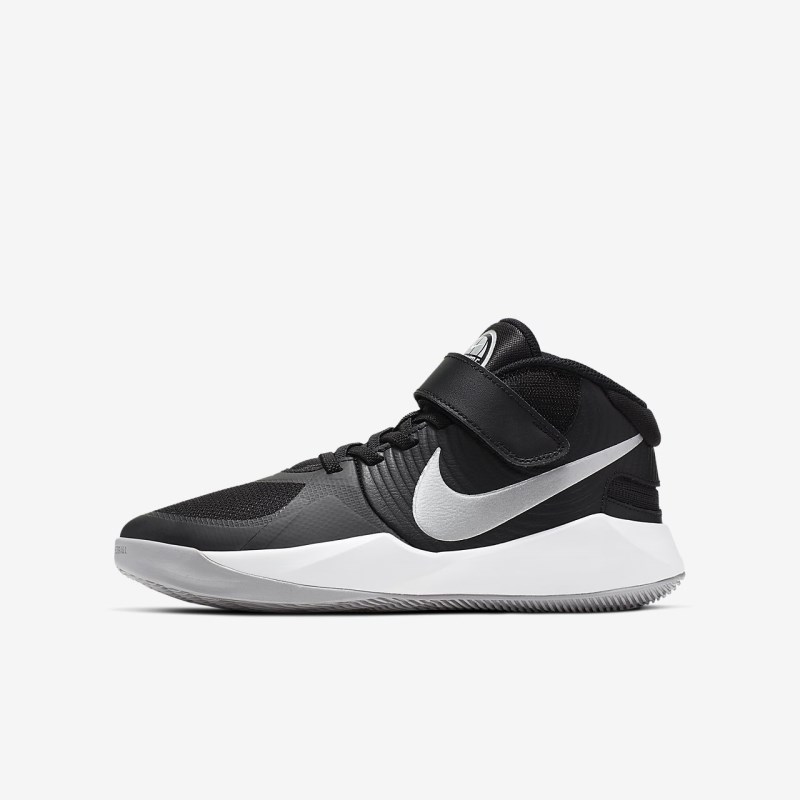 Nike チーム ハッスル D 9 FlyEase キッズ バスケットシューズ 黒 | AS8279-671
