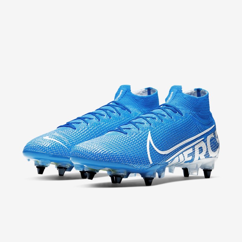 Nike マーキュリアル Superfly 7 エリート SG-PRO Anti-Clog Traction レディース サッカーシューズ 青 | TL2713-168