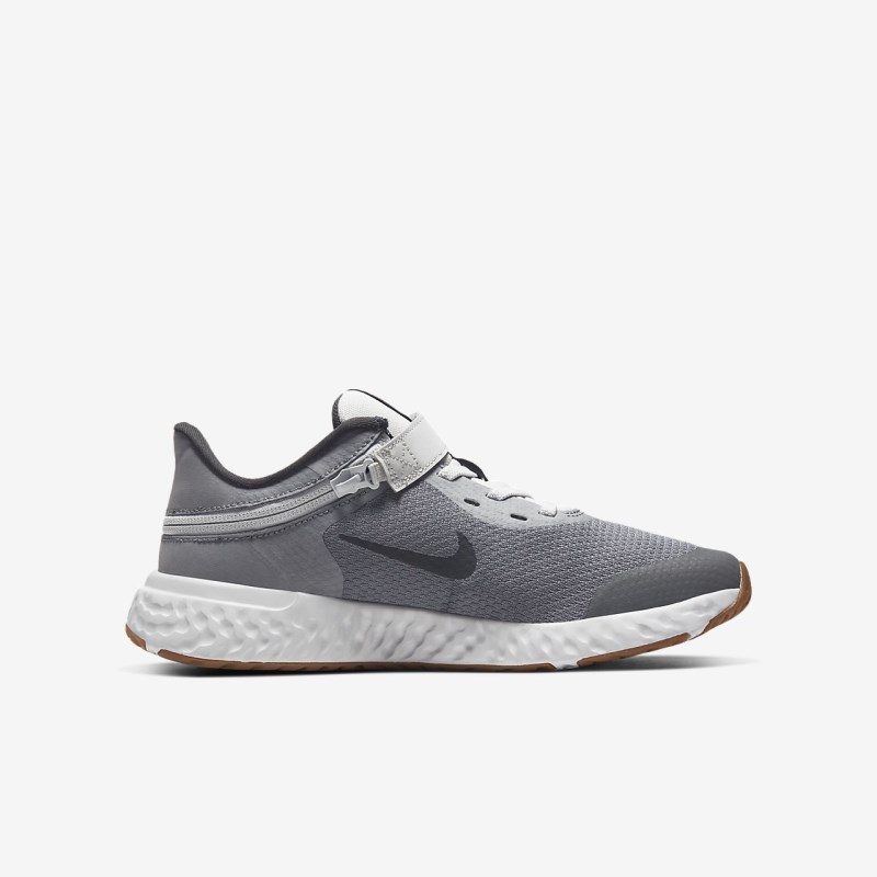 Nike レボリューション 5 FlyEase キッズ ランニングシューズ ライトグレー | GH7764-035