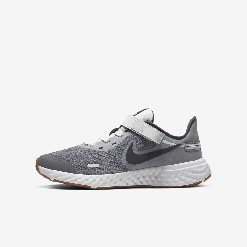 Nike レボリューション 5 FlyEase キッズ ランニングシューズ ライトグレー | GH7764-035