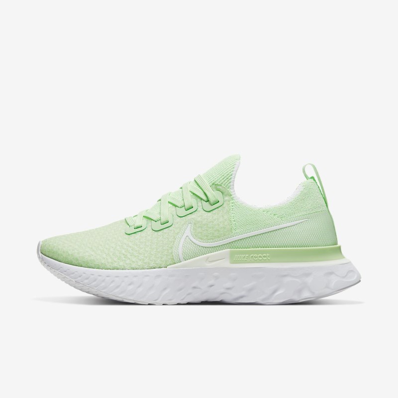 Nike React Infinity ラン フライニット レディース ウォーキングシューズ 緑 | KU9976-715