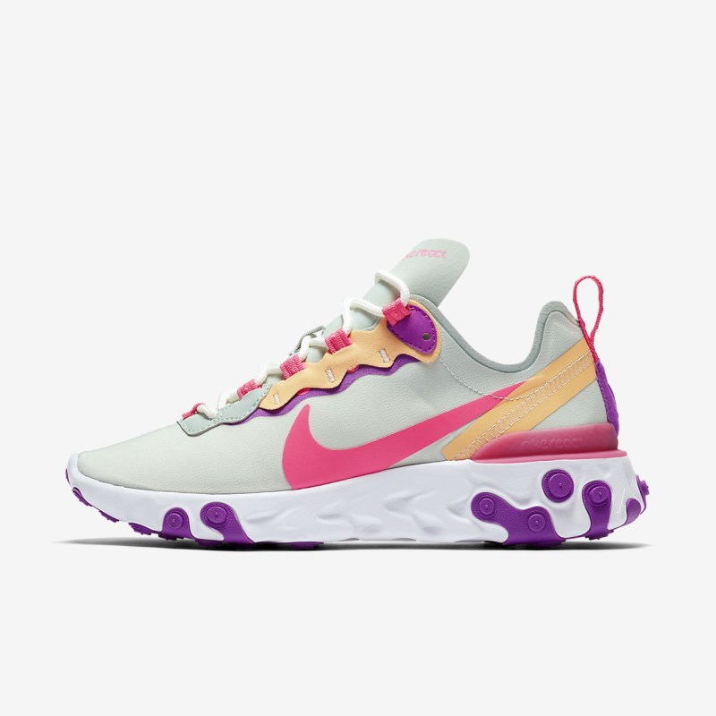 Nike React エレメント 55 レディース スニーカー ライト緑 | QJ6730-810