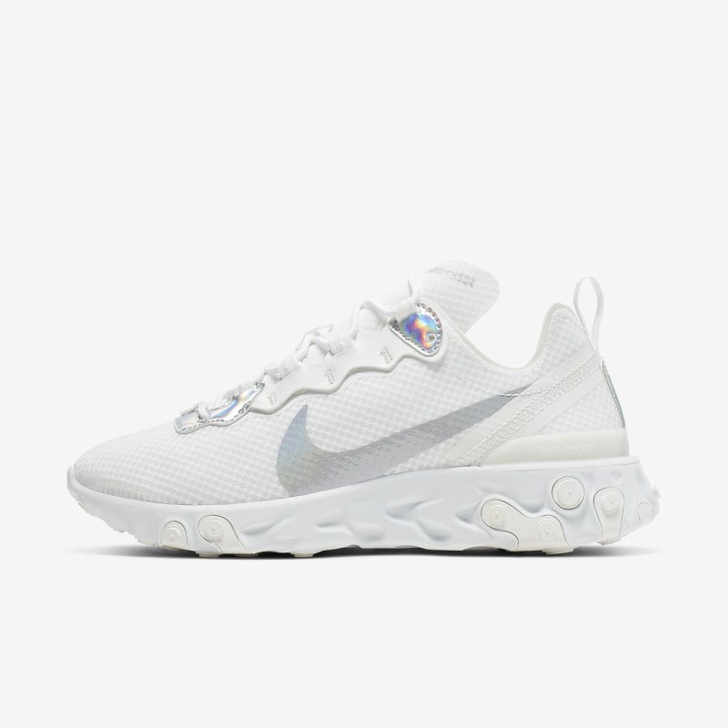 Nike React エレメント 55 レディース スニーカー 白 | PL7283-524