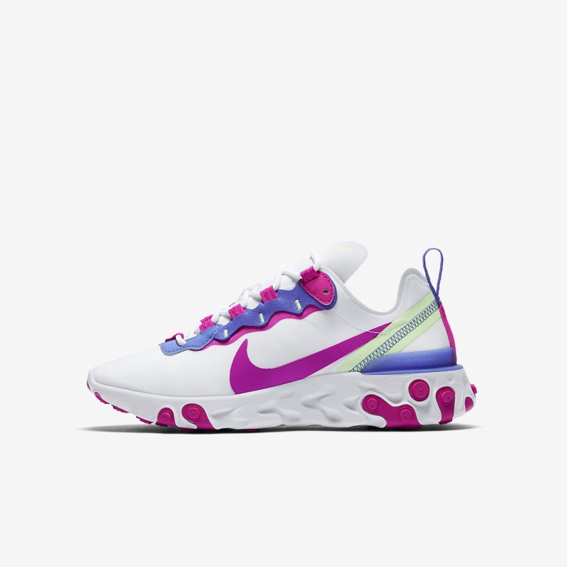 Nike React エレメント 55 レディース スニーカー 白 | QE0376-473