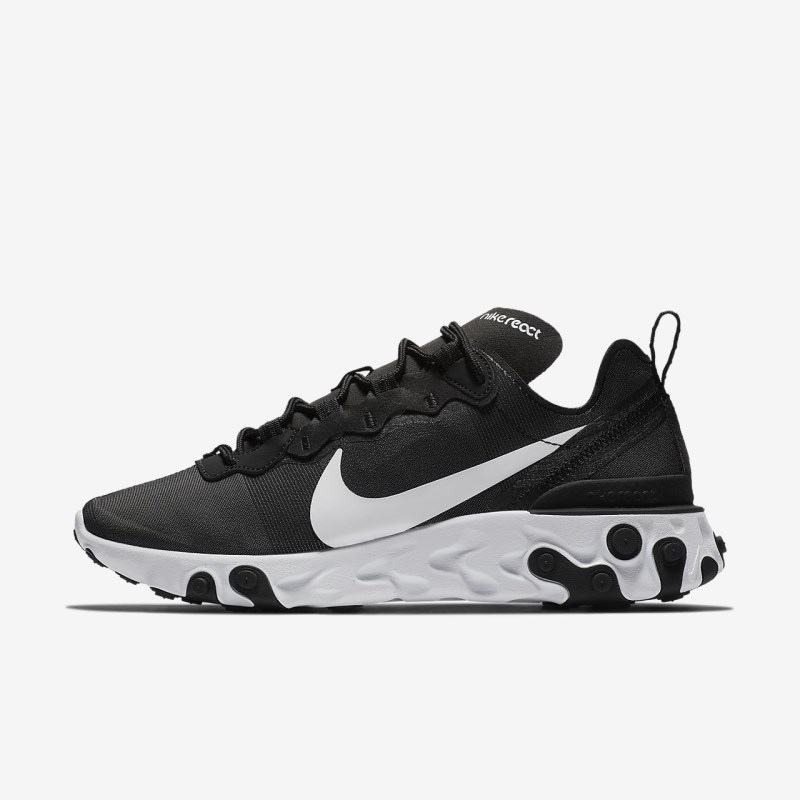 Nike React エレメント 55 レディース スニーカー 黒 | JH8184-731