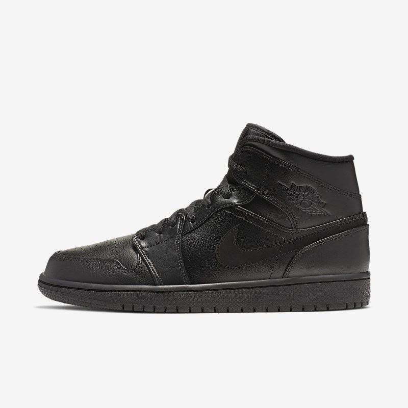 Nike エア Jordan 1 ミッドカット メンズ スニーカー 黒 | NQ0012-128