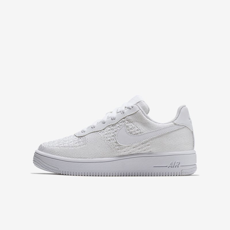 Nike エア フォース 1 フライニット 2.0 キッズ スニーカー 白 | NI9282-822