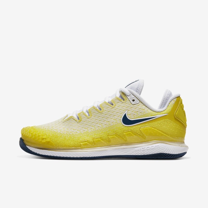 Nike コート エア ズーム Vapor X ニット レディース テニスシューズ 黄色 | ZL9198-832