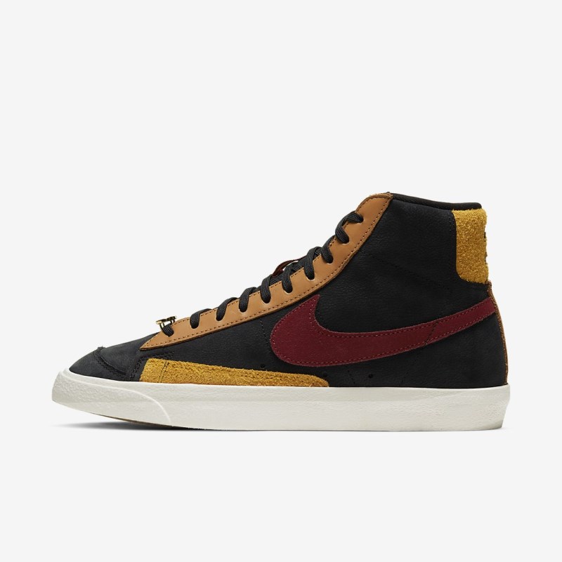 Nike ブレザー ミッドカット '77 レディース スニーカー 黒 | DC5984-909